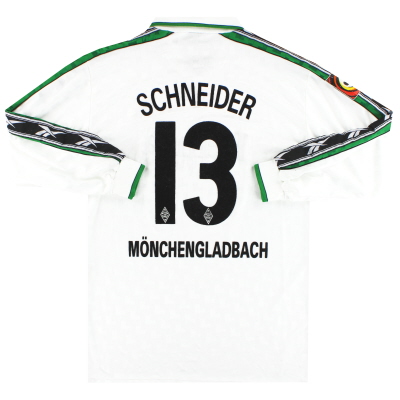 1998-00 Borussia Monchengladbach Reebok Player Issue Home Shirt Schneider #13 L