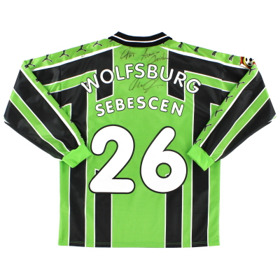 1998-99 Wolfsburg Puma Match Issue Signed Shirt Sebescen #26 