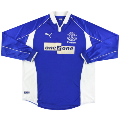 2000-02 Everton Puma Home Shirt L/S M