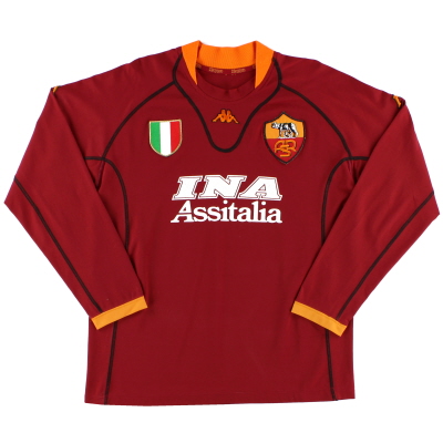 2001-02 Roma Kappa Home Shirt L/S S