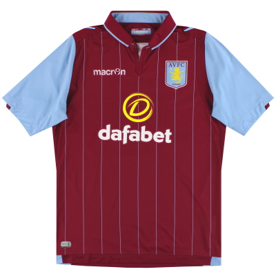 2014-15 Aston Villa Macron Home Shirt M