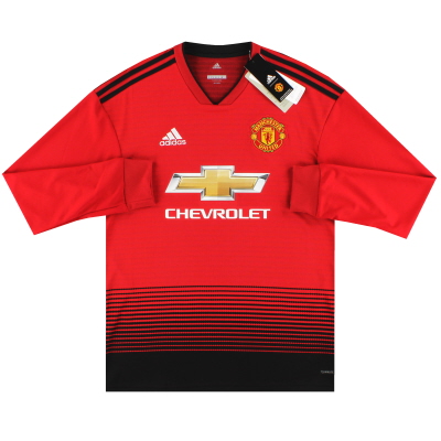 2018-19 Manchester United adidas Home Shirt L/S *w/tags* M